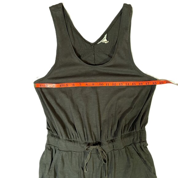 Caslon Sleeveless Slub Jumpsuit Size M Gray Green - Picture 9 of 16